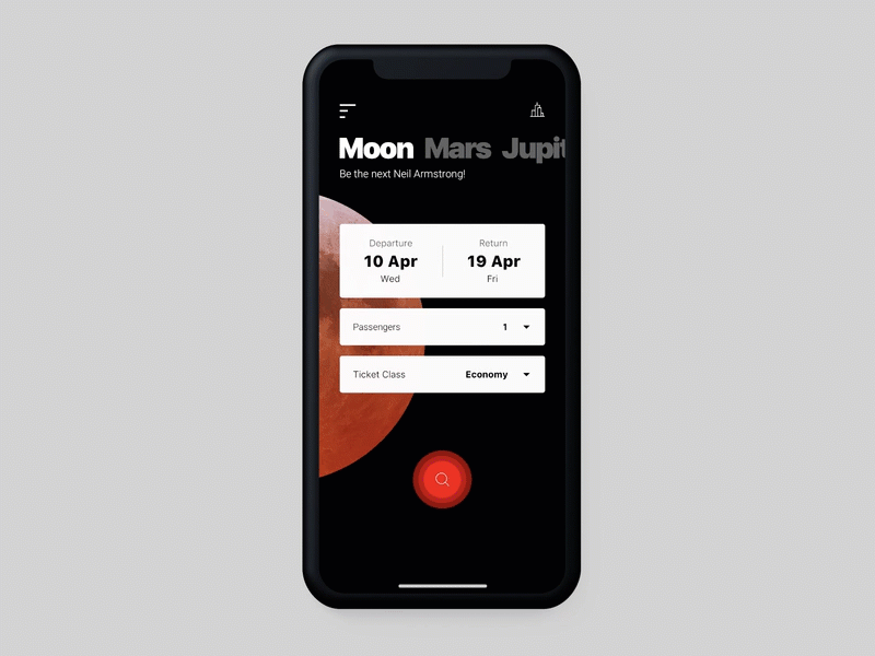 Is this the future of the space aviation? airlines animation app aviation ios space spaced spacedchallenge ui ux