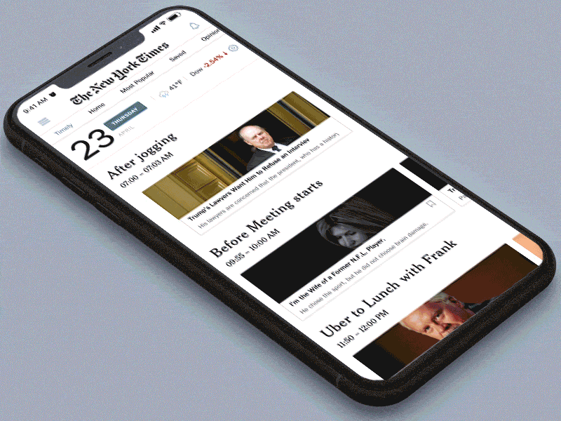 The New York Times - Timely app article calendar google ios johnyvino mobile news nyt paragraph personalized reminder
