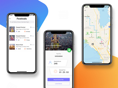 Queue Management crowd elegant festival manage mobile app queue