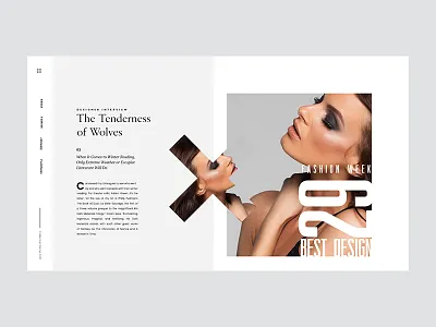 Fasion Article article fashion minimal ui ux web woman