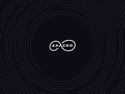 SPACED Challenge - Infinity Logo Wordmark brand challenge clean clever logo logo animation marque spaced star trails wordmark