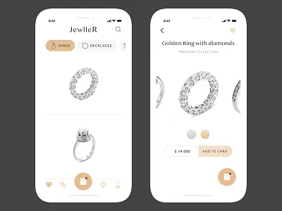 Jewelry E-Commerce Application 14 february app design ecommerce interface jewelry mobile ui ux valentines day