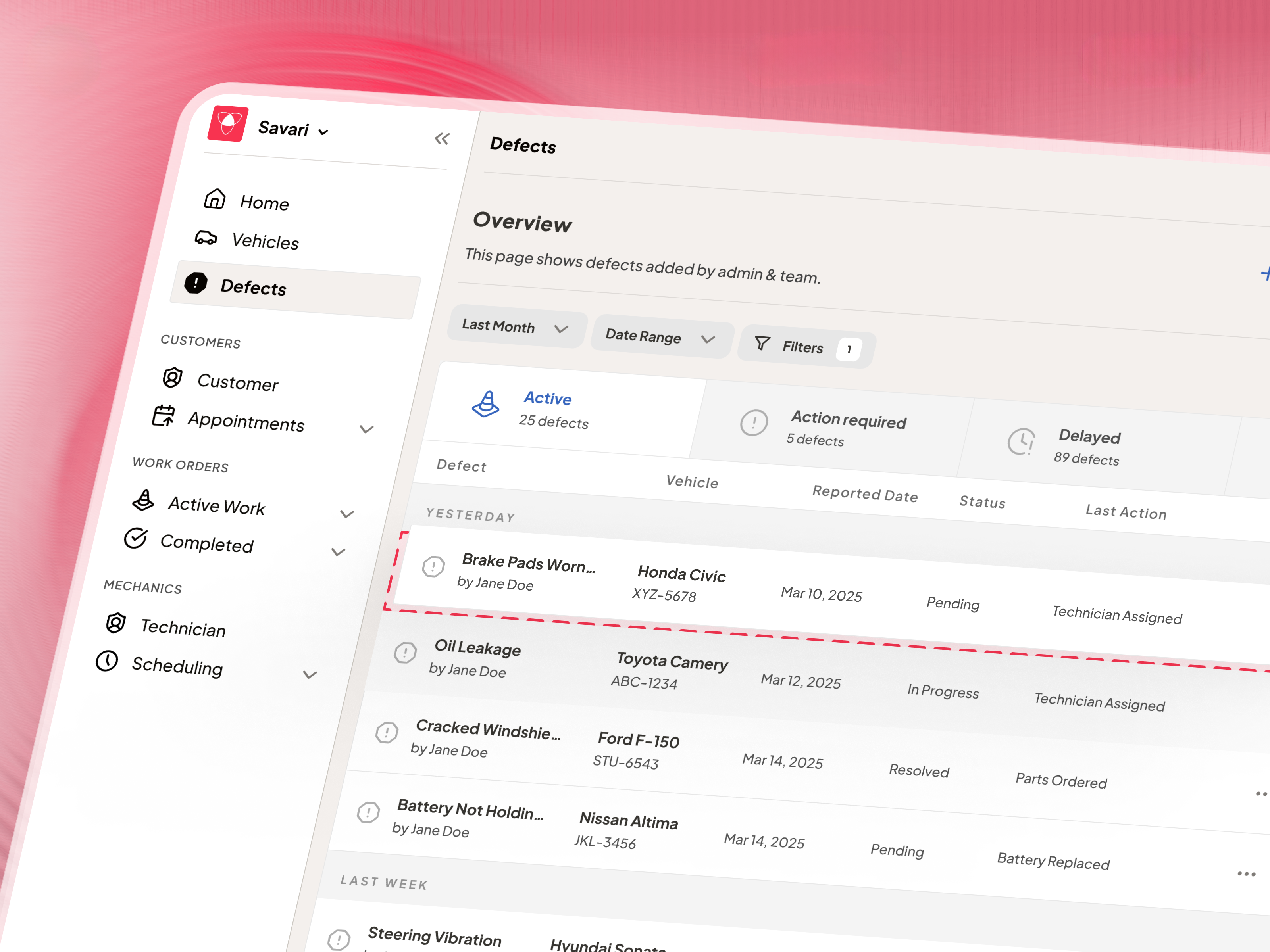 Vehicle Workshop Management - Saas best design branding car defect car issue dashboard design illustration manage business management minimal saas side menu typography ui ui design ui web ux vehicle web app workshop