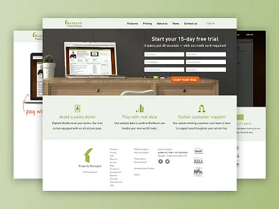 Buildium Free Trial Multivariate ab testing advertising landing page marketing multivariate test usability user research website design