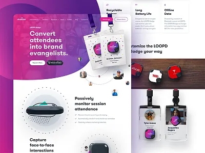 Loopd Homepage - Real Project designer fresh gradient homepage landing loopd minimal site vibrant webpage website