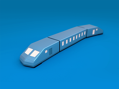 A chubby little train 3d blender low poly lowpoly model train