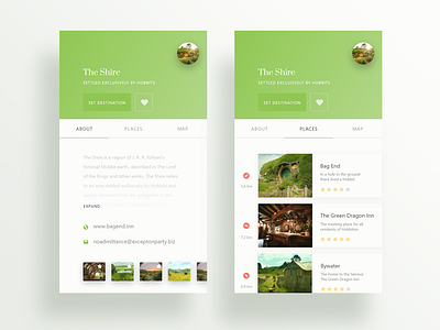 Travel guide for Middle Earth app card lord of the rings middle earth mobile profile travel