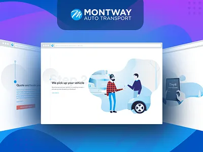 Illustrations | Montway website car colorful drawing gradient illustration landing order truck ui ux web design web site