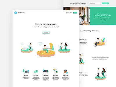 Function Camp Homepage classes dev development education homepage illustration learning school ui ux website
