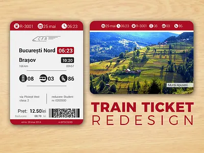 Train Ticket Redesign print design product design ticket design user experience