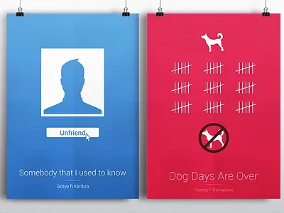 Minimalist Song Posters band poster flat design minimalist poster song poster