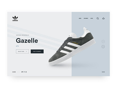 Daily UI #003 - Landing Page adidas concept daily dailyui header landing page product template ui ux web web design