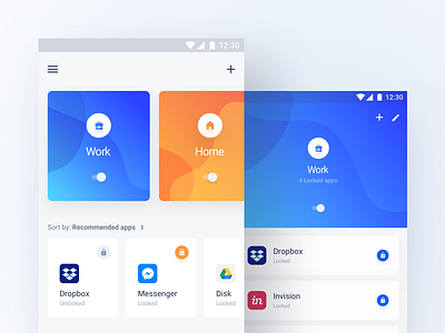 Android Lock App android app design lock mobile app ui uidesign ux