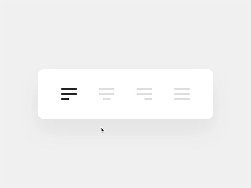 Text Alignment Button (FREEBIE) alignment animation app button interaction interface principle text ui uiux ux