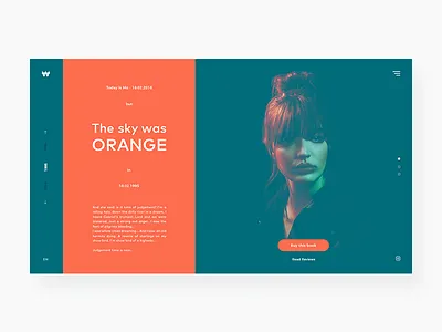 B 31 - Bookshop color girl landing menu room shop slider social ui ux web