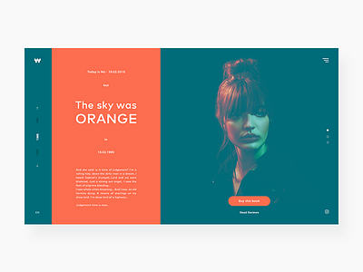 B 31 - Bookshop color girl landing menu room shop slider social ui ux web