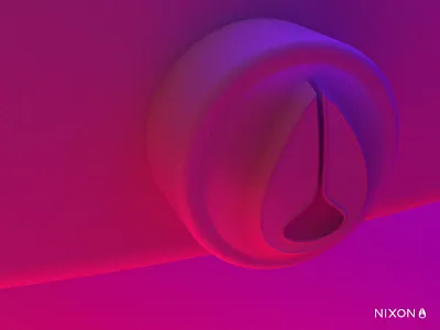 Nixon watch pt2. 3d ad branding c4d color corona neon watch