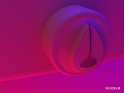 Nixon watch pt2. 3d ad branding c4d color corona neon watch