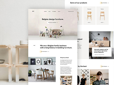 Zet Homepage animation chair design furniture onboard pageload tables title ui ux