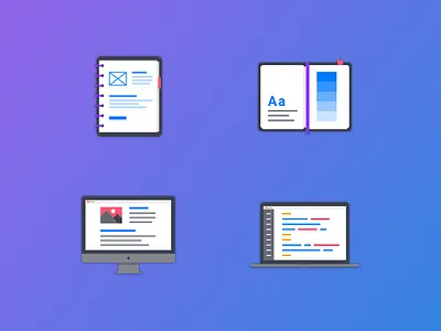 Illustration Style Exploration 02 - Pixack branding icons illustration minimal multicolor redesign ui ux web