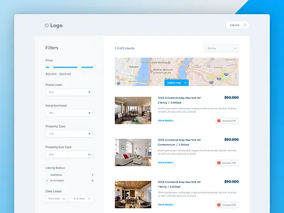 Real Estate CRM Interface app interface real estate ui ux website