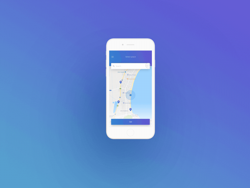 Timetravel App animtaion app dashboard location motion places select web