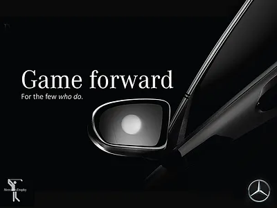 Mercedes Golf Tournament Key Visuals art direction concept conference cross golf graphic design invitation key visual mercedes photoshop pitch roll up