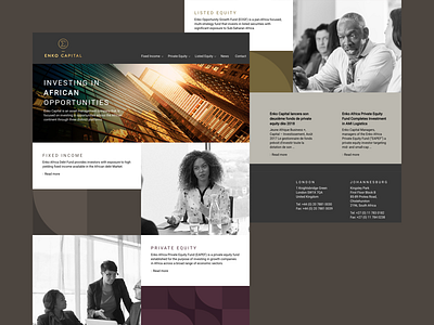 Enko Capital Website africa business capital financial flat fund geometric investment patterns responsive services website