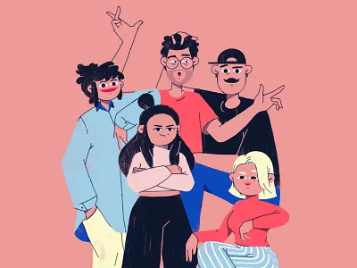 Google 5rs badass characters creative gang google lab portrait pose