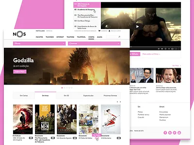 NOS Movie Theatres bundles movie theatres movies telecom ui user experience user interface ux website