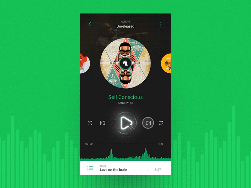 Daftplayer - prototype album animation app music player prototype ui ux