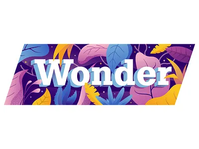 Wonder deco illustration lettering miguelcm nature plant tropical typography vibrant