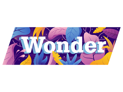 Wonder deco illustration lettering miguelcm nature plant tropical typography vibrant