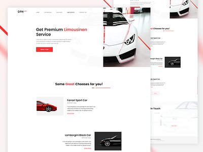 DPN Car Rental | Limo Service car limo car rental cars ferrari landing page limo limonusinen rent service web design website
