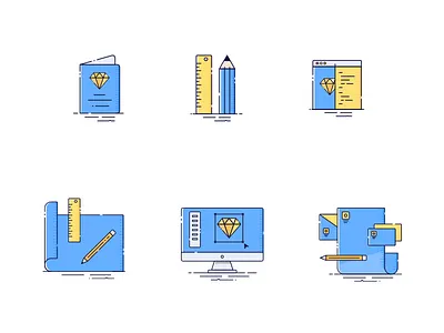 Illustration Style Exploration 03 - Pixack branding icons illustration minimal multicolor redesign ui ux web