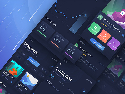 Aplication for Download Game #Exploration app clean dark game iphone x minimalis simple statistic ios ui ux