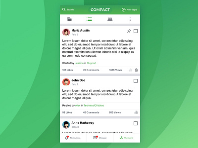 Forum App UI Design community content design forum information interface minimalist simplicity ui usability user experience ux