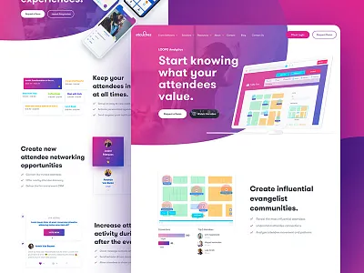 Loopd Analytics - Real Project designer fresh gradient homepage landing loopd minimal site vibrant webpage website