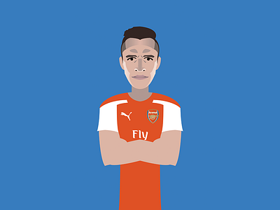 Alexis Sanchez Illustration adobe arsenal art design football graphic design. digital art illustration soccer