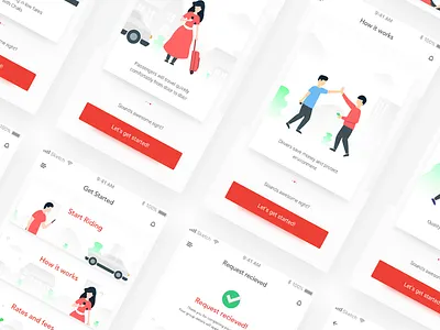 Chalo App final preview animation app ui clean ui flat design flat ui minimal ui ride sharing ui ui animation ux