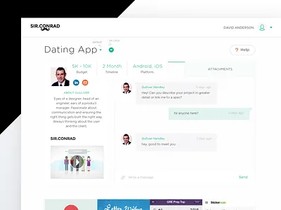 Project chat dashboard chat clean dashboard helpdesk minimal online support ui ux web app