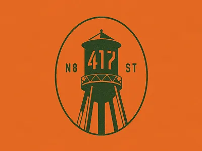 417 Water Tower Logo icon identity illustrator logo philadelphia water tower wayfinding