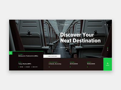 Freedom Flights booking flight holiday interface landing layout minimal modern travel ui ux website