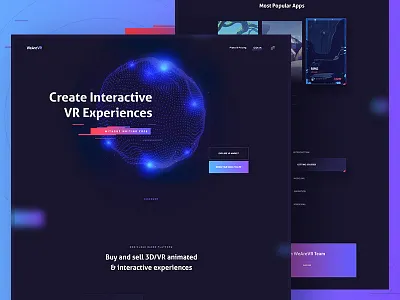WeAreVR Website experience homepage virtual reality vr website