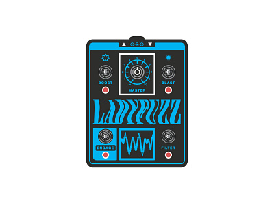 Fuzz Pedal black blast blue boost engage filter fuzz guitar guitar pedals ladyfuzz pedal