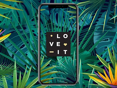 Logo Love it background brand identity iphone logo love tropical x