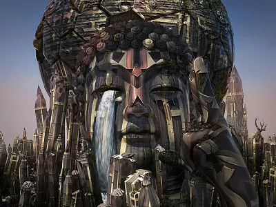 Buddha Crystal buddha trippy visionary art