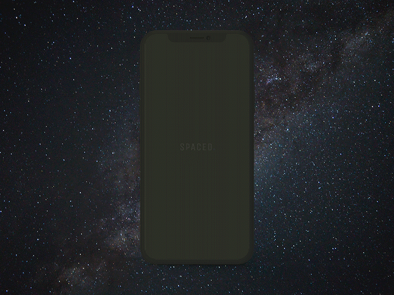 SPACED App Concept Animation animation app bot caht elon galaxy mobile musk planet rocket space travel