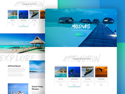 Landing Page | Maldives colour concept creative fashion google minimal nature story template ui ux web page