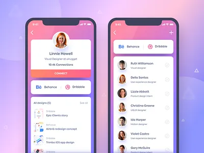 WIP : iOS App Concept app color creative design gmail google gradient social social ui trimbo ui ux